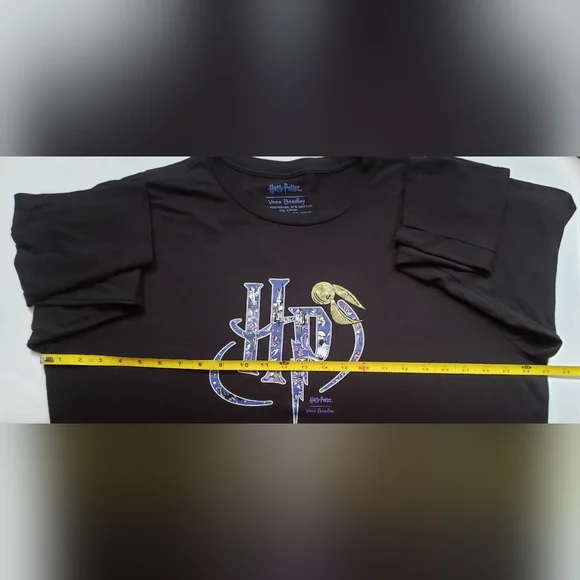 Vera Bradley  Harry Potter  Long  Sleeves Black T-shirt Size 2XL/2TG - Picture 3 of 5